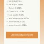 Menu troispalmiersrestaurant Rabat August 2023 384115-676000